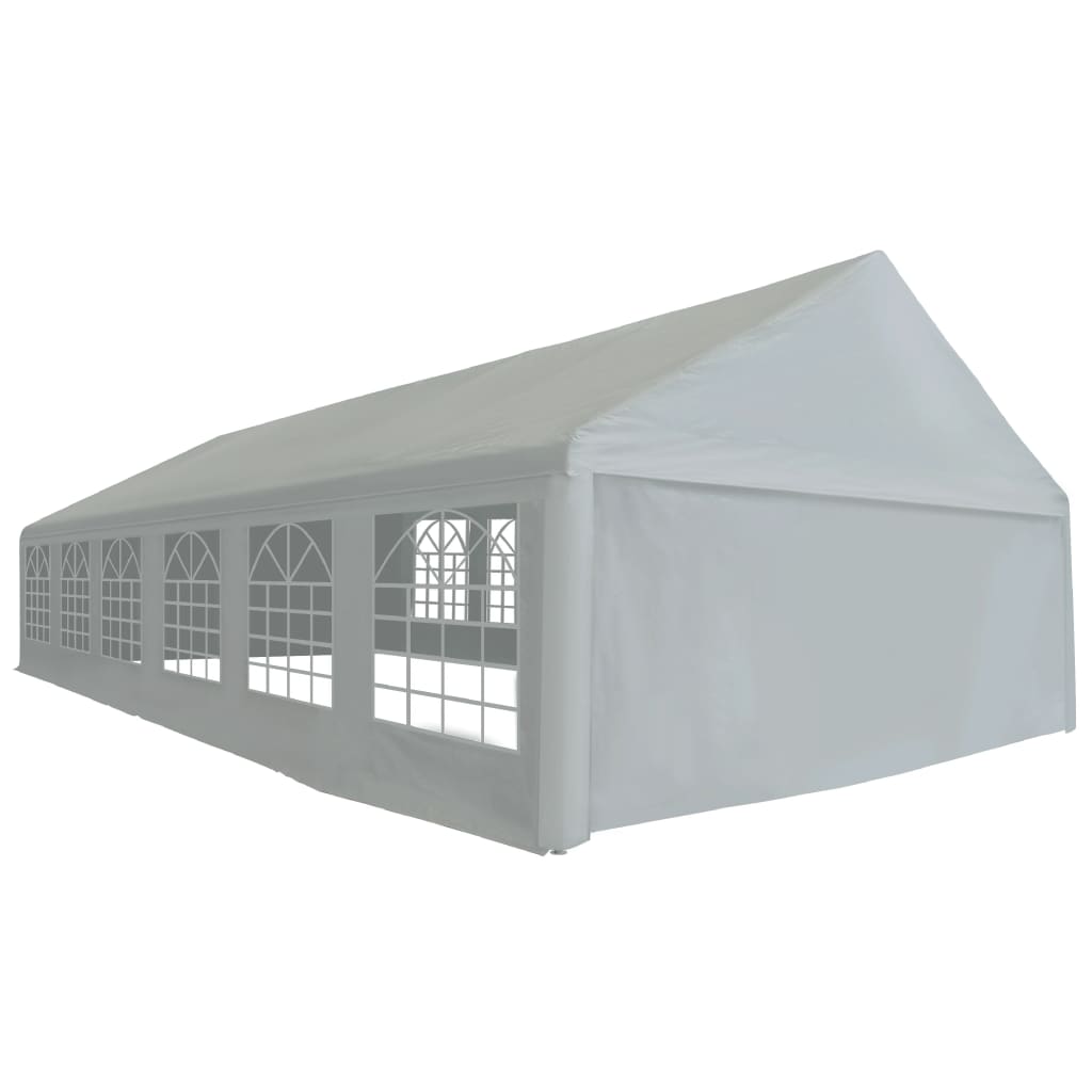 Tente de réception PE 6x12 m grise