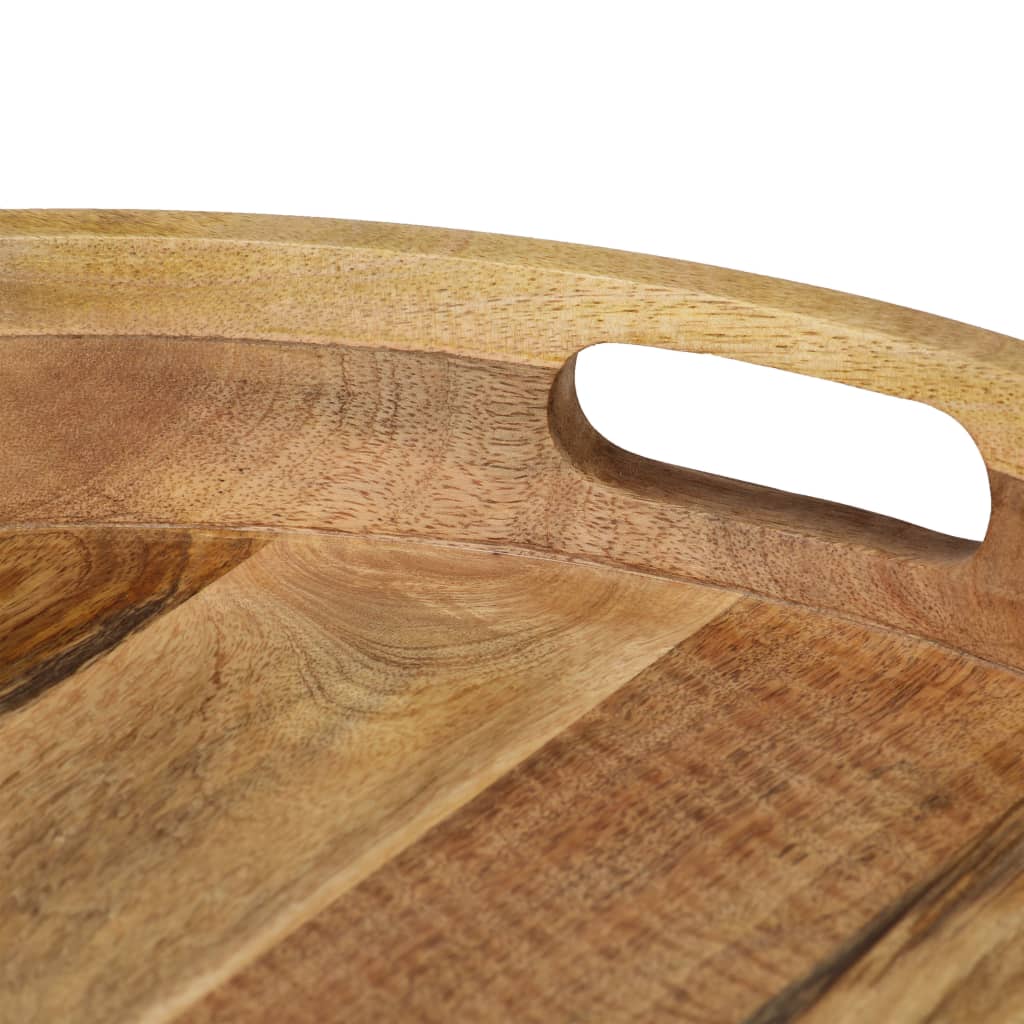 Table basse en bois de manguier massif et acier 50x40 cm