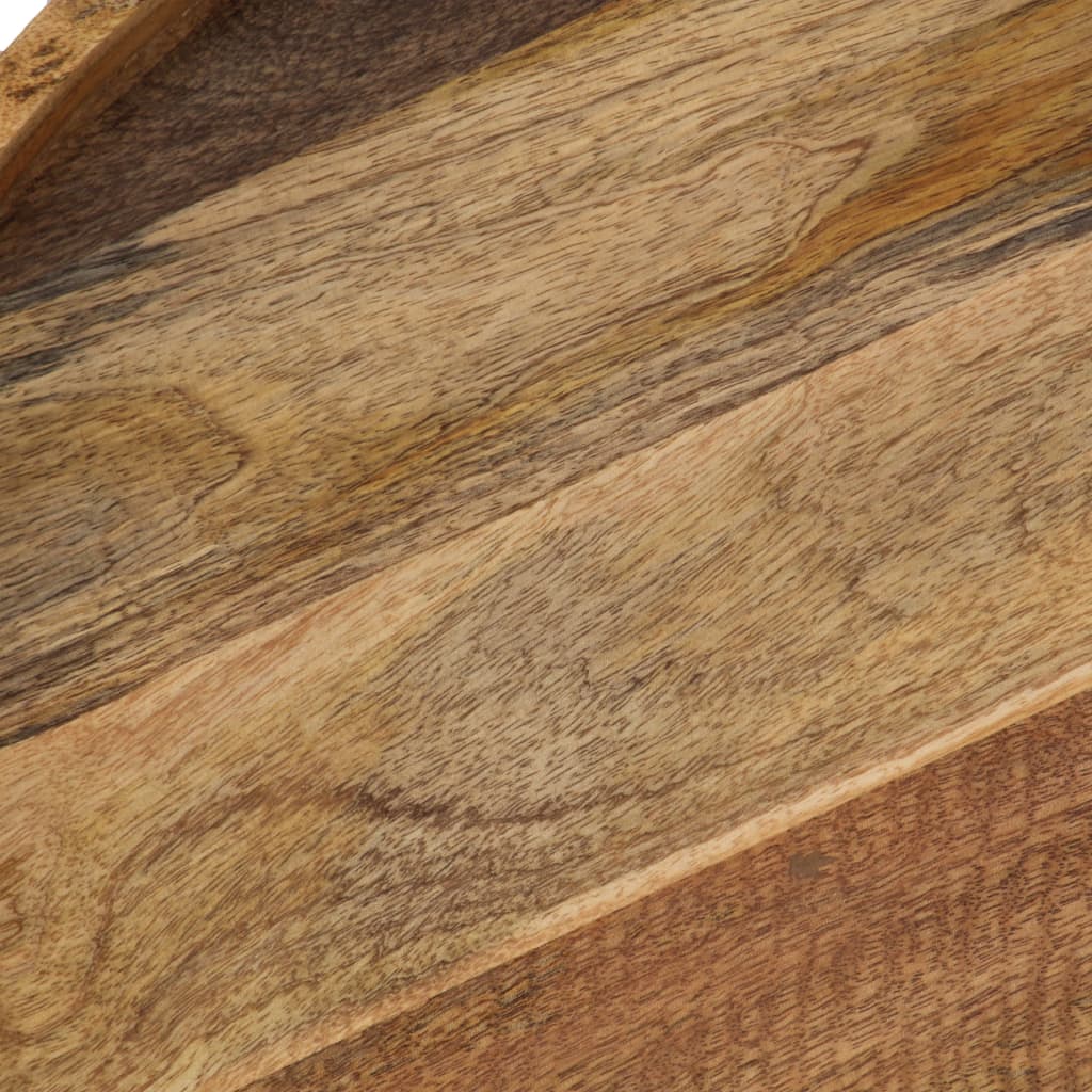 Table basse en bois de manguier massif et acier 50x40 cm
