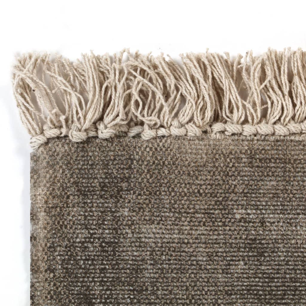 Kelim-Teppich Baumwolle 160x230 cm Taupe