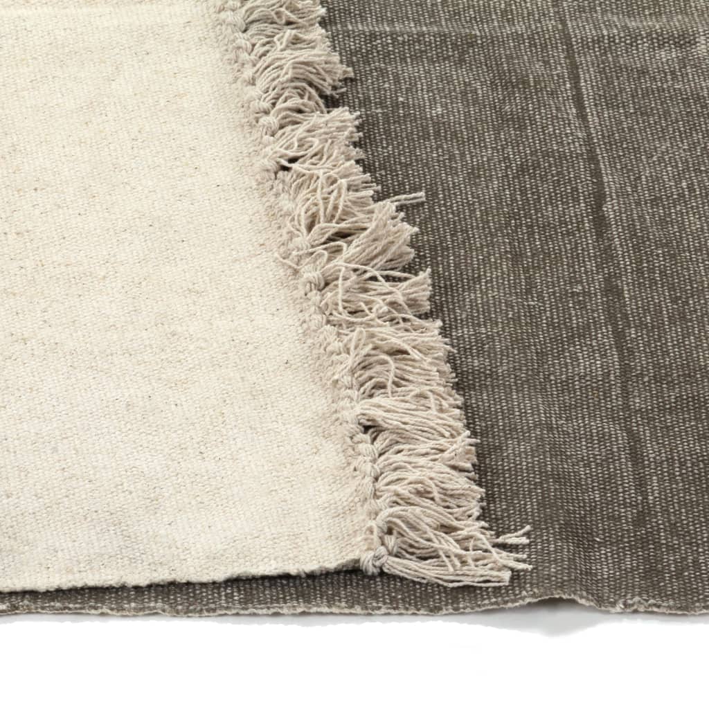 Kelim-Teppich Baumwolle 200x290 cm Taupe