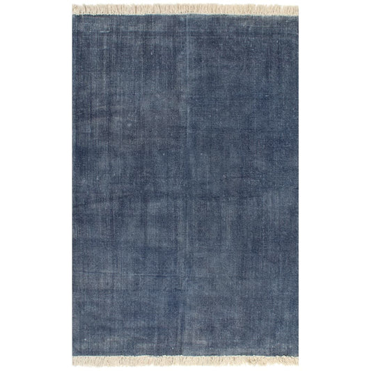 Kelim-Teppich Baumwolle 160x230 cm Blau