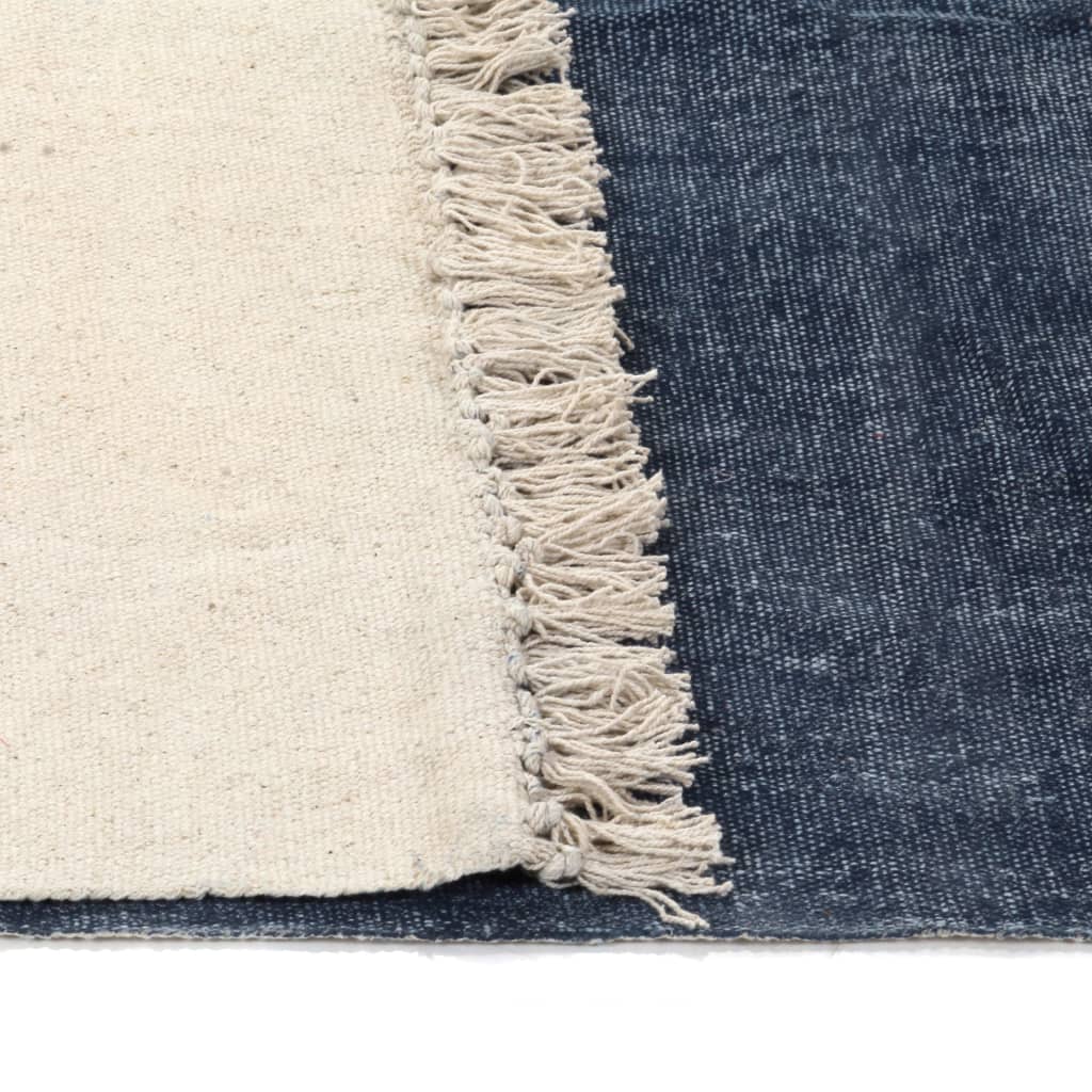 Kelim-Teppich Baumwolle 160x230 cm Blau