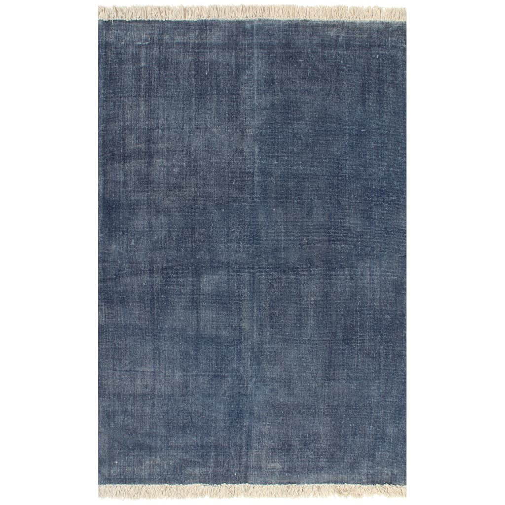 Kelim-Teppich Baumwolle 200x290 cm Blau