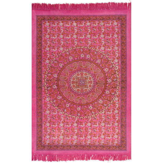 Kelim-Teppich Baumwolle 120x180 cm mit Muster Fachsia