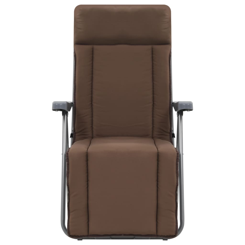 Klappstühle mit Kissen, 2 Stück, braun