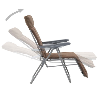Klappstühle mit Kissen, 2 Stück, braun