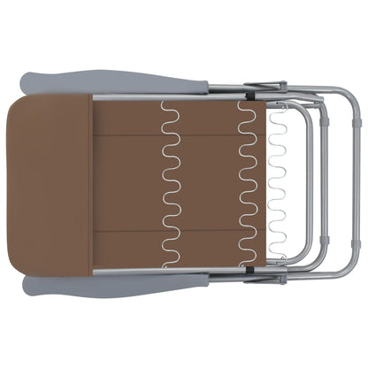 Klappstühle mit Kissen, 2 Stück, braun