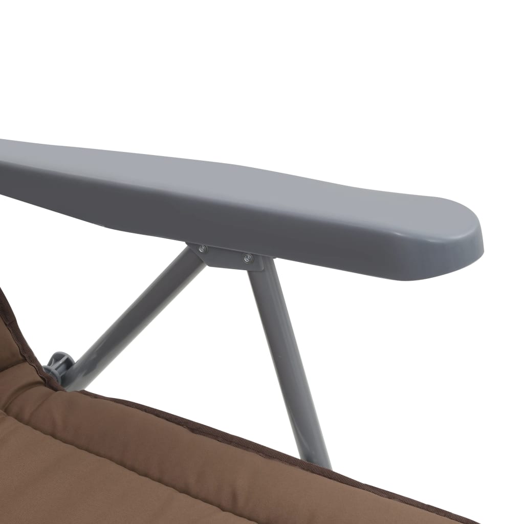 Klappstühle mit Kissen, 2 Stück, braun