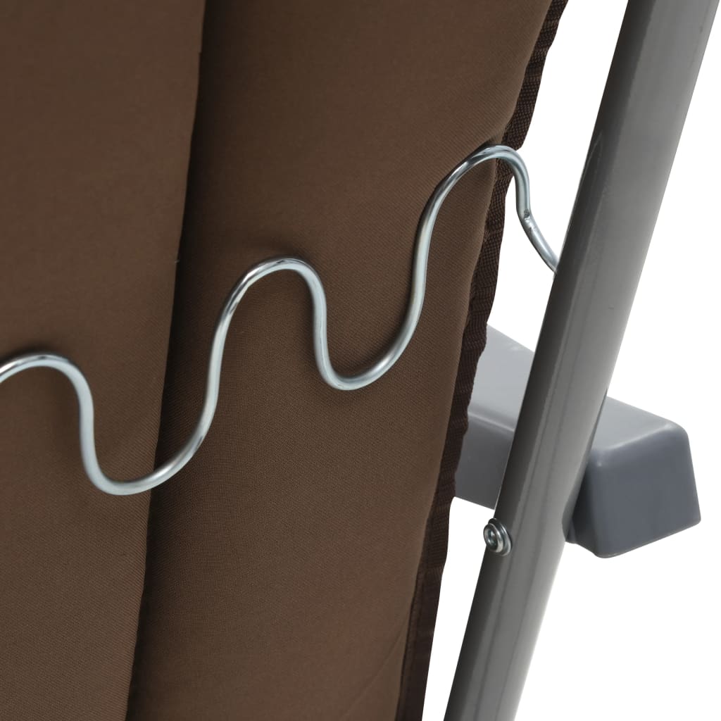 Klappstühle mit Kissen, 2 Stück, braun