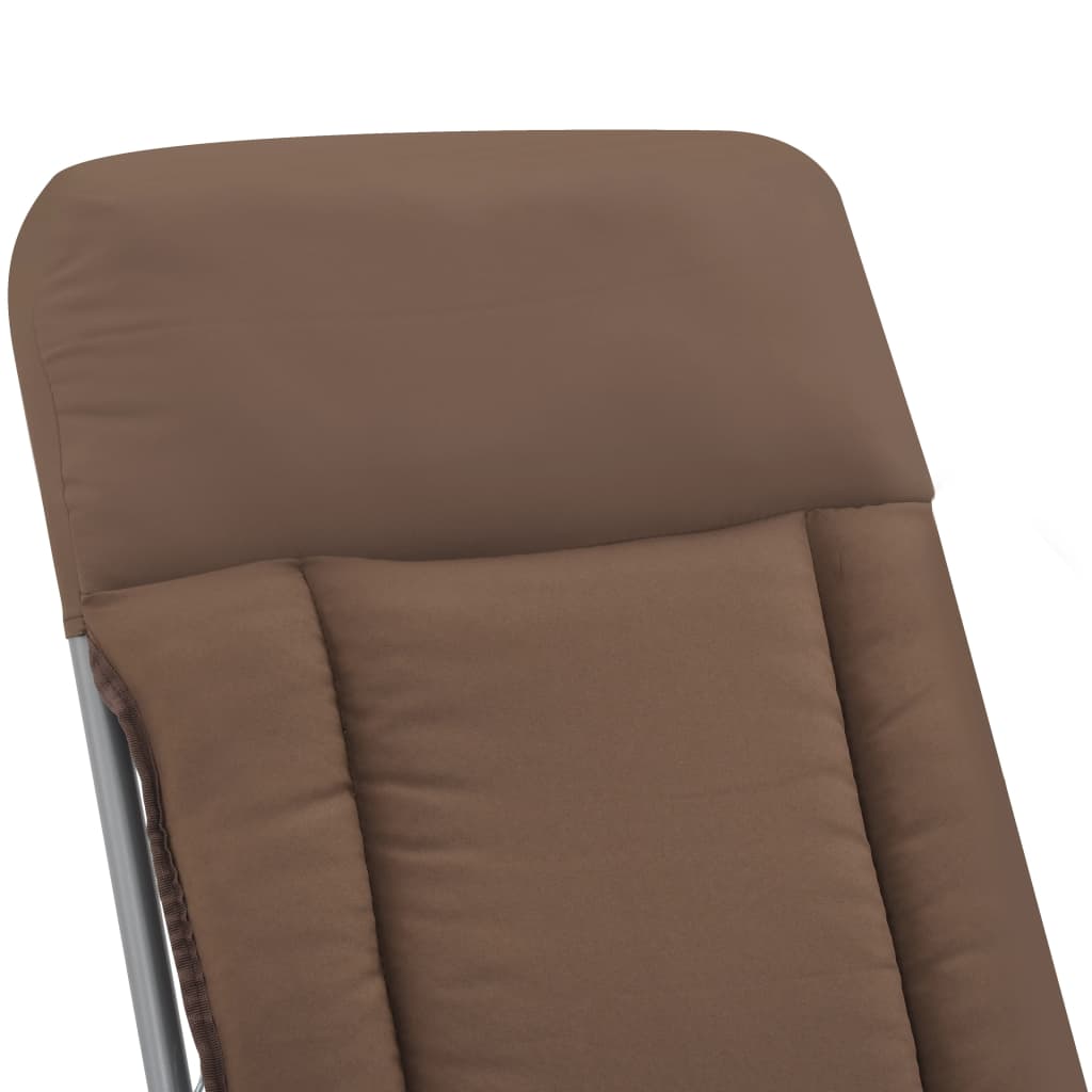 Klappstühle mit Kissen, 2 Stück, braun