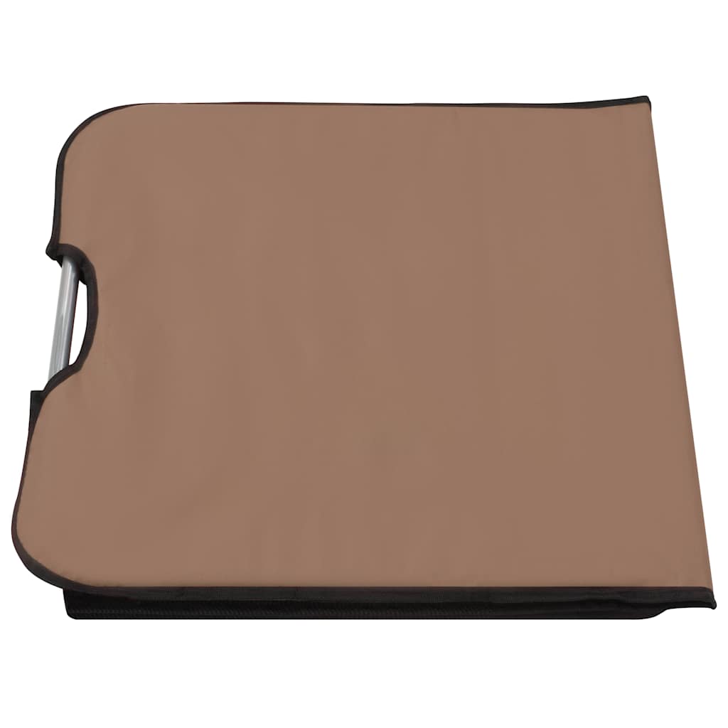 Klappbare Strandmatte 2 Stk. Stahl und Stoff Braun