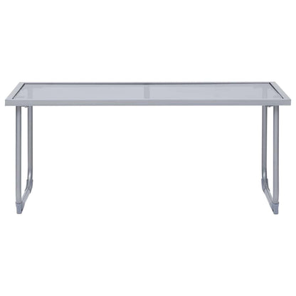 4-tlg. Garten-Lounge-Set Stoff und Stahl Schwarz