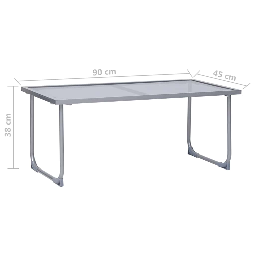 4-tlg. Garten-Lounge-Set Stoff und Stahl Schwarz