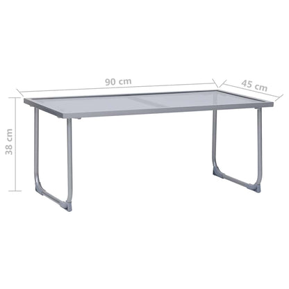 4-tlg. Garten-Lounge-Set Stoff und Stahl Schwarz