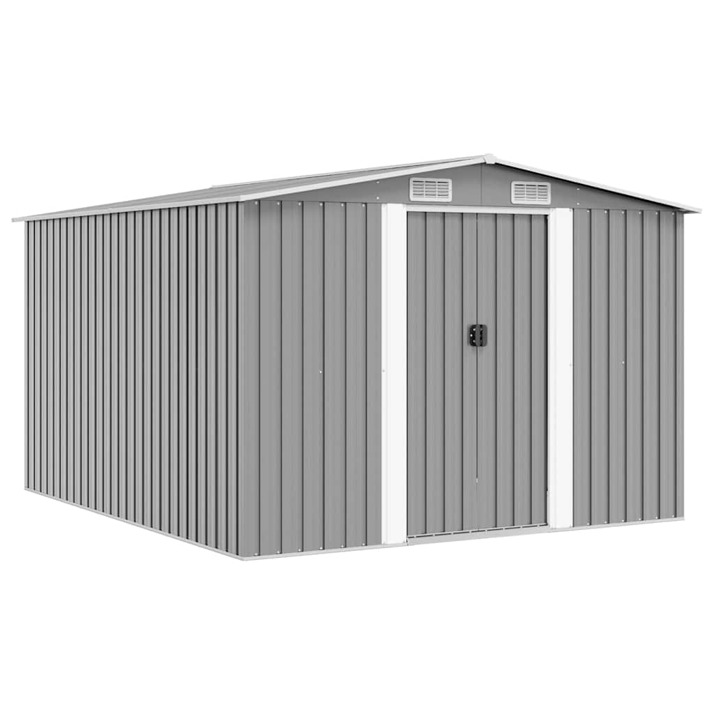Gartenhaus 257x298x178 cm Metall Grau