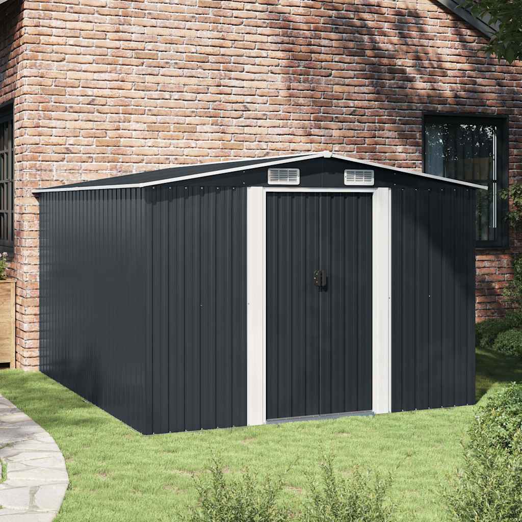 Gerätehaus 257x298x178 cm Metall Anthrazit