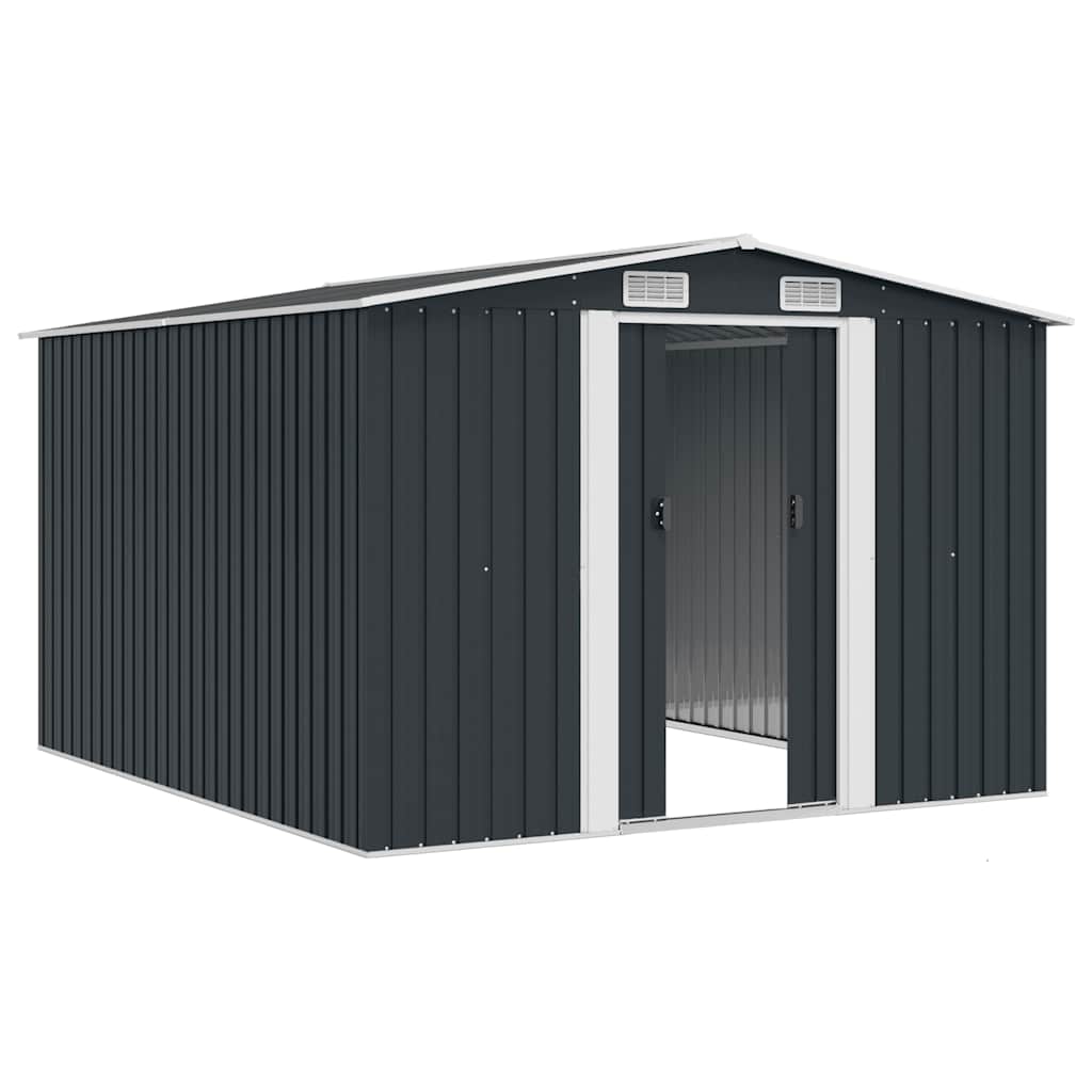 Gerätehaus 257x298x178 cm Metall Anthrazit
