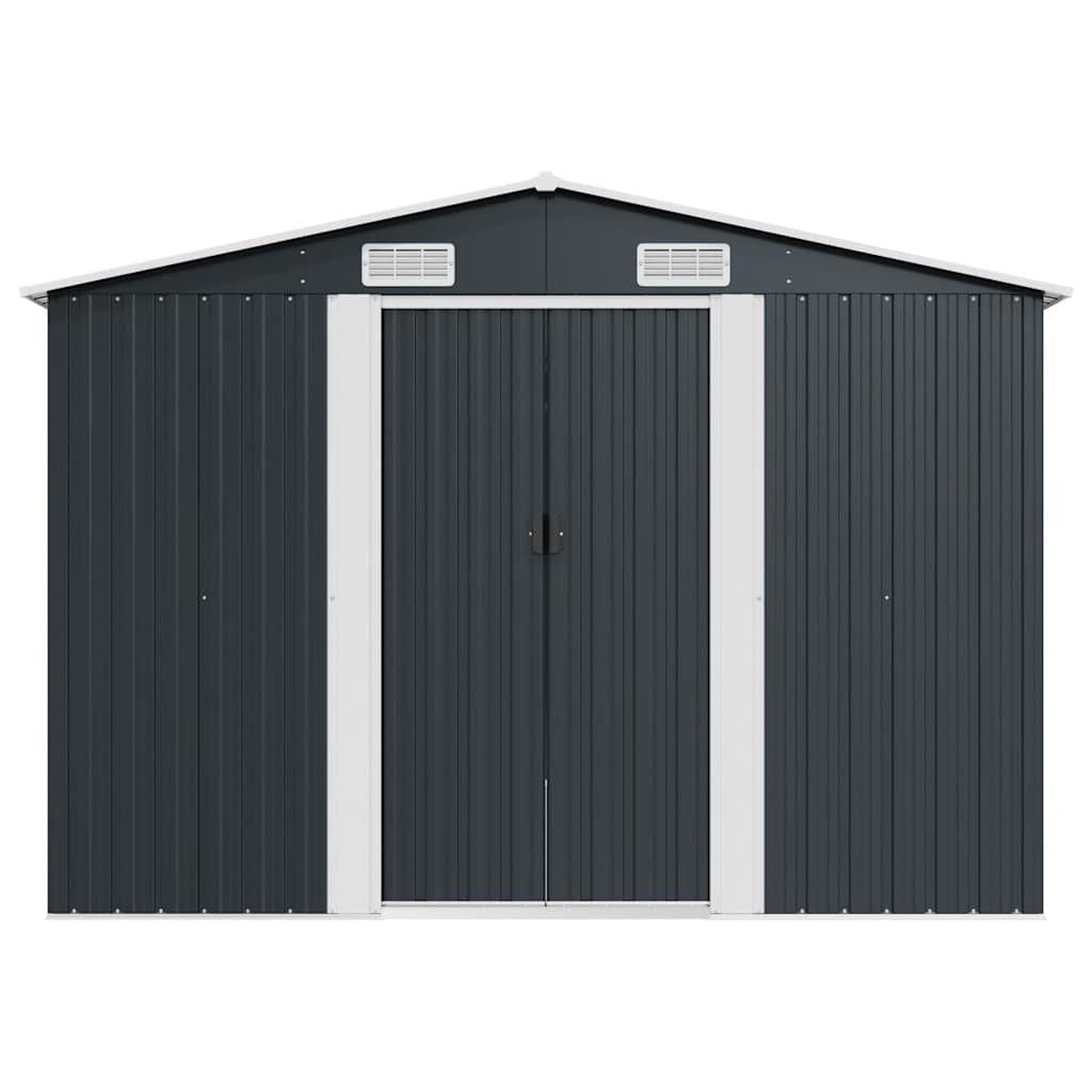 Gerätehaus 257x392x181 cm Metall Anthrazit