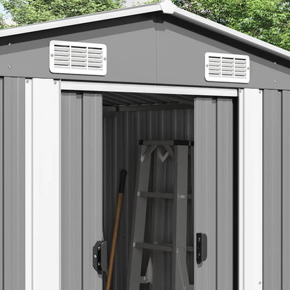 Gerätehaus 257x580x181 cm Metall Grau