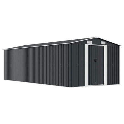 Gerätehaus 257x580x181 cm Metall Anthrazit