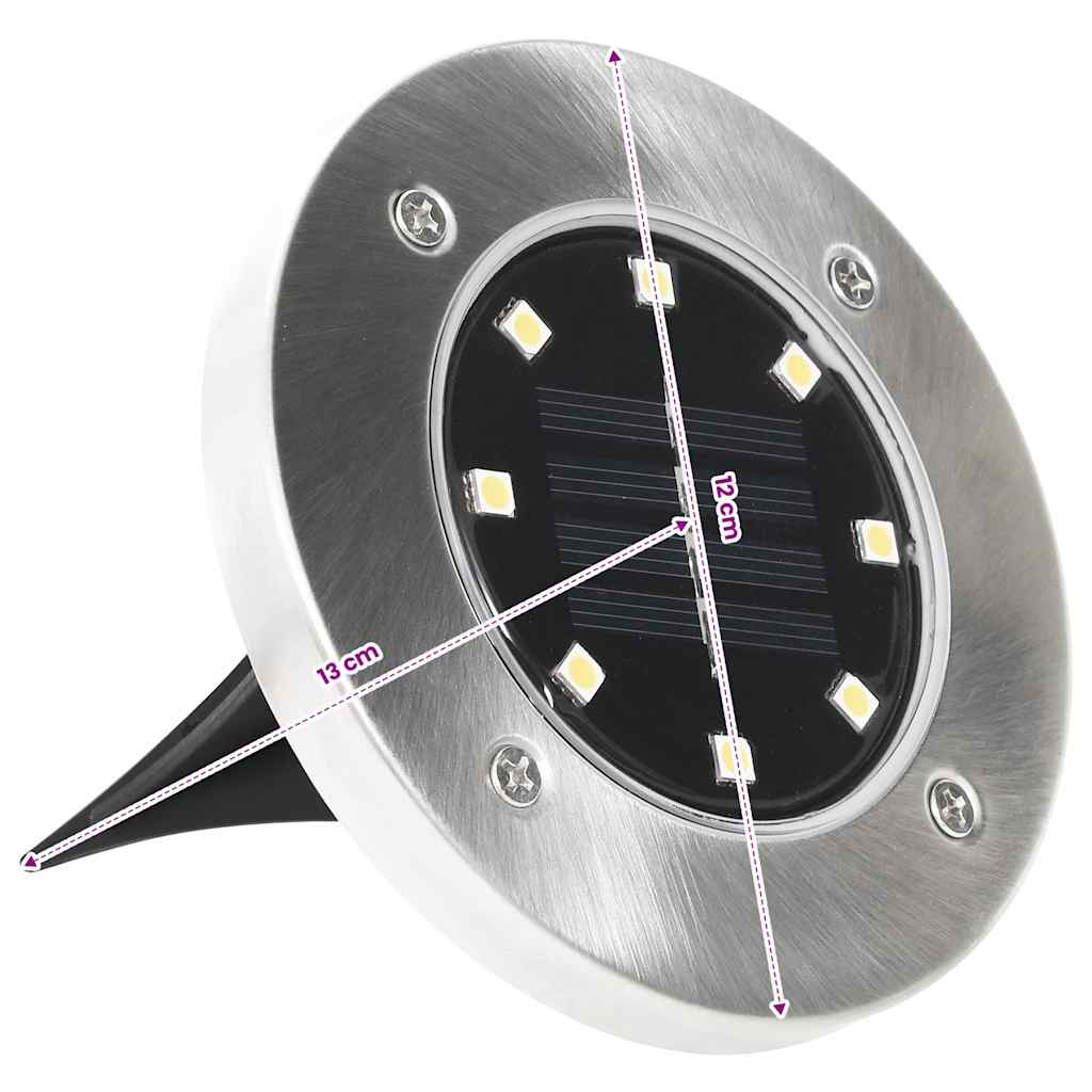 Solar-Bodenleuchten 8 Stk. LED Warmweiß