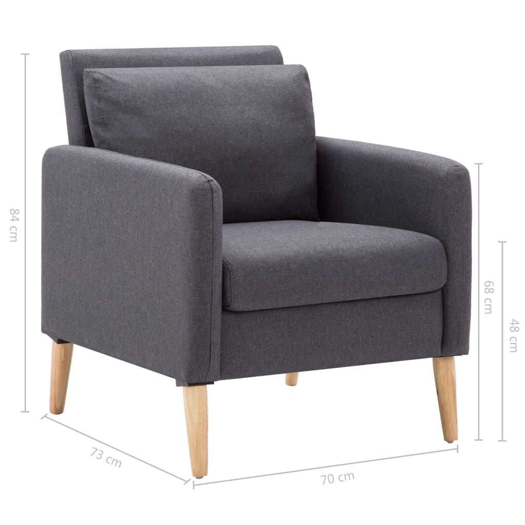 Sessel Dunkelgrau Stoff