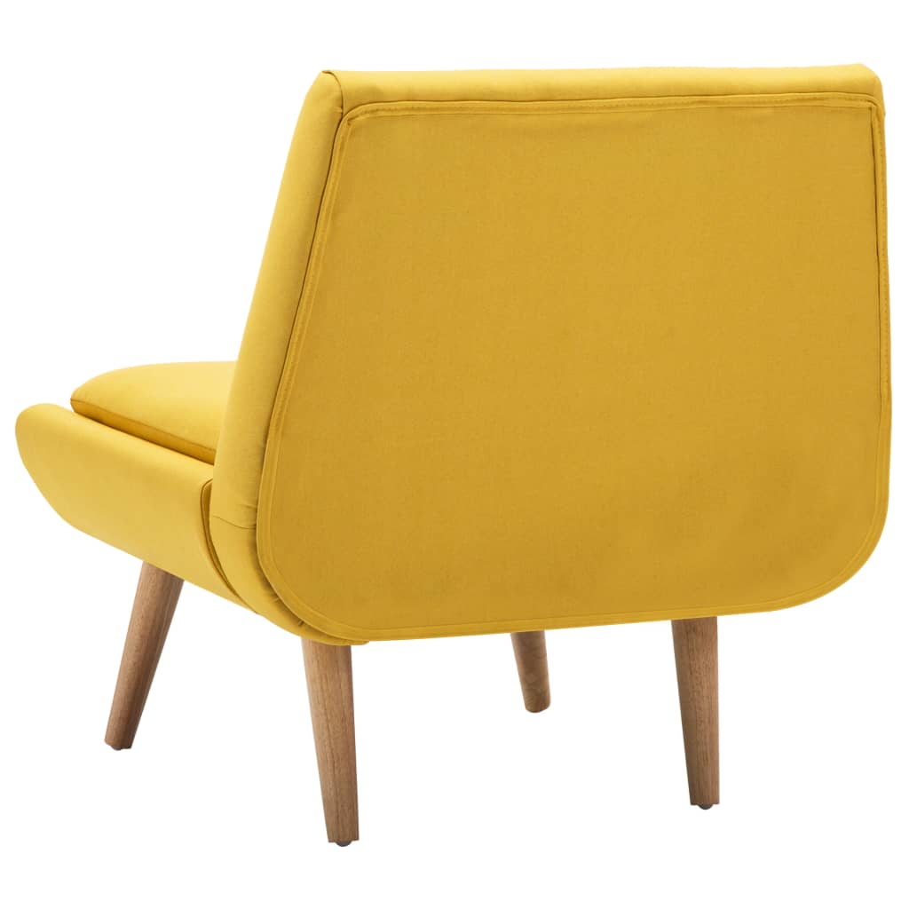 Slipper-Sessel mit Fußhocker Gelber Stoff