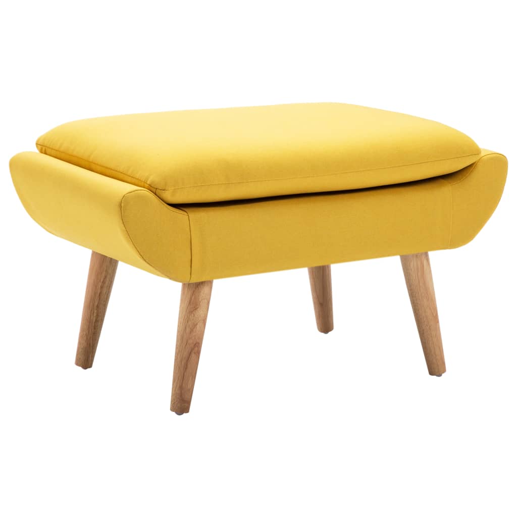 Slipper-Sessel mit Fußhocker Gelber Stoff