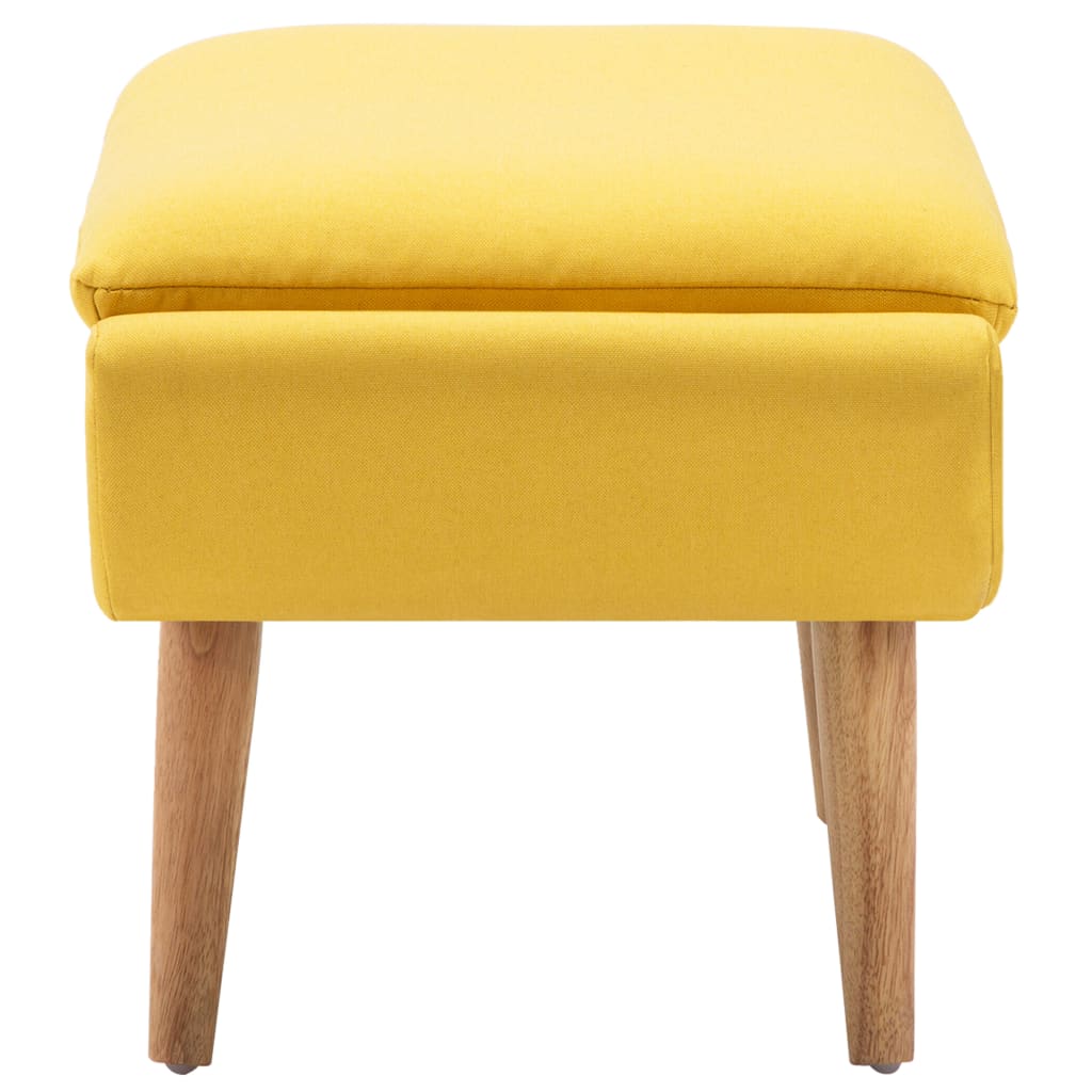 Slipper-Sessel mit Fußhocker Gelber Stoff