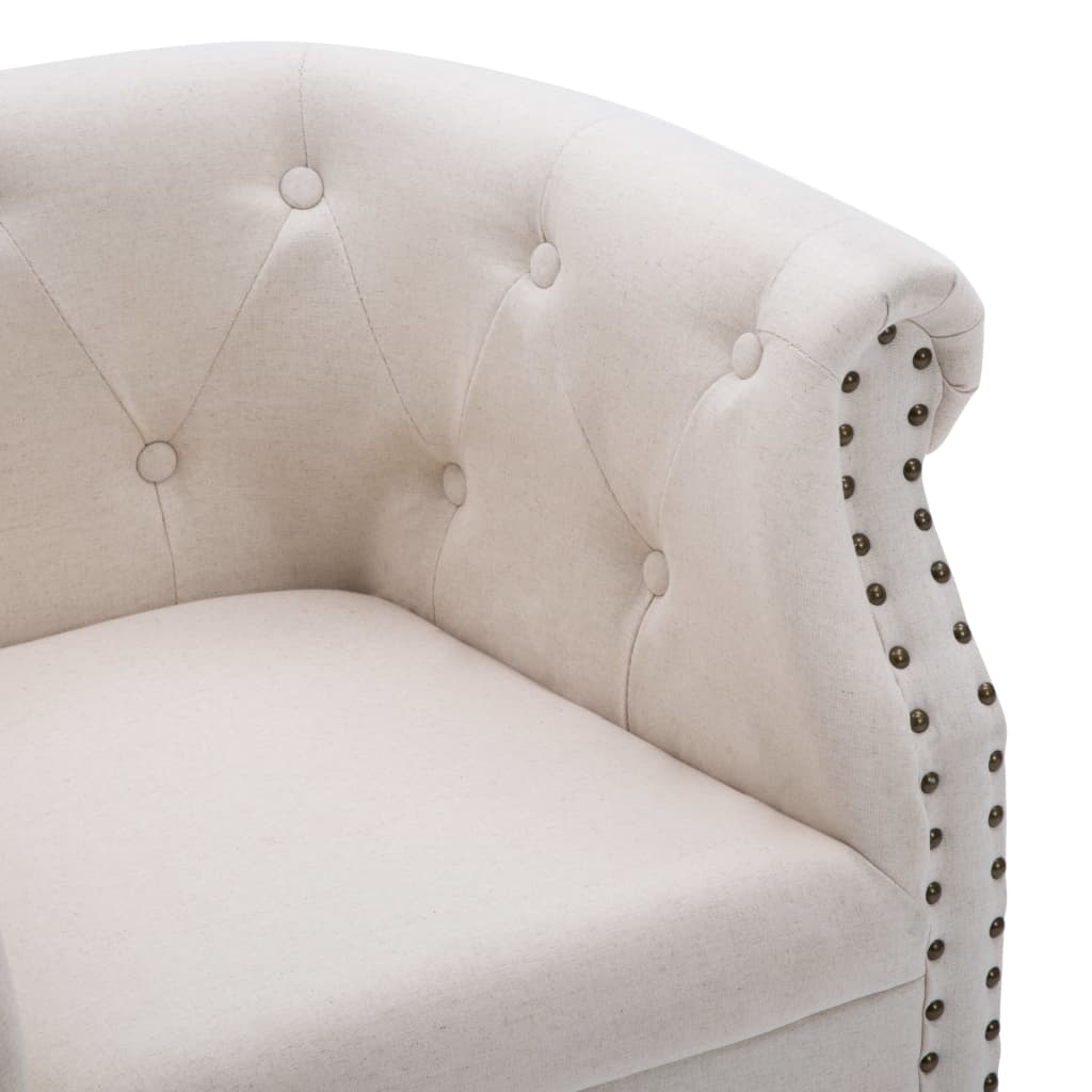 Sessel Helle Leinen-Optik Stoff