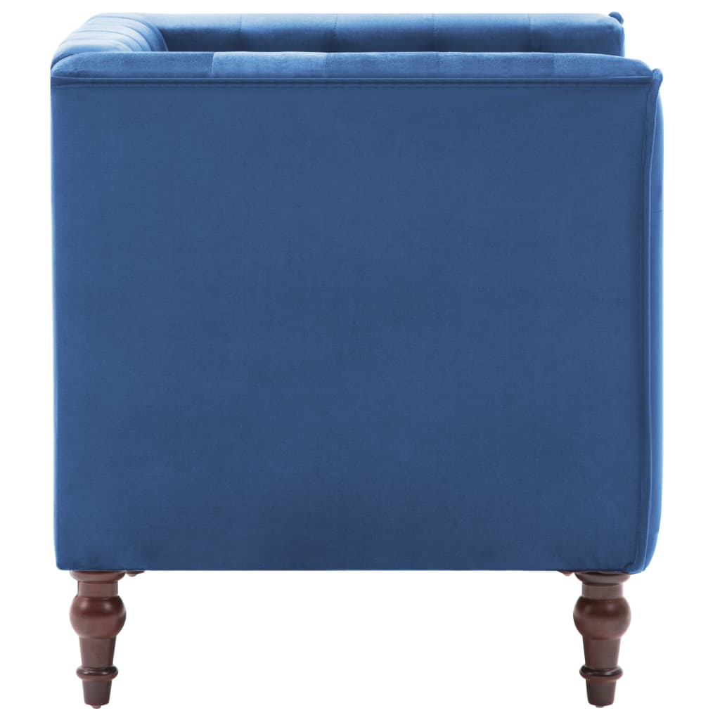 Sessel Blau Samt