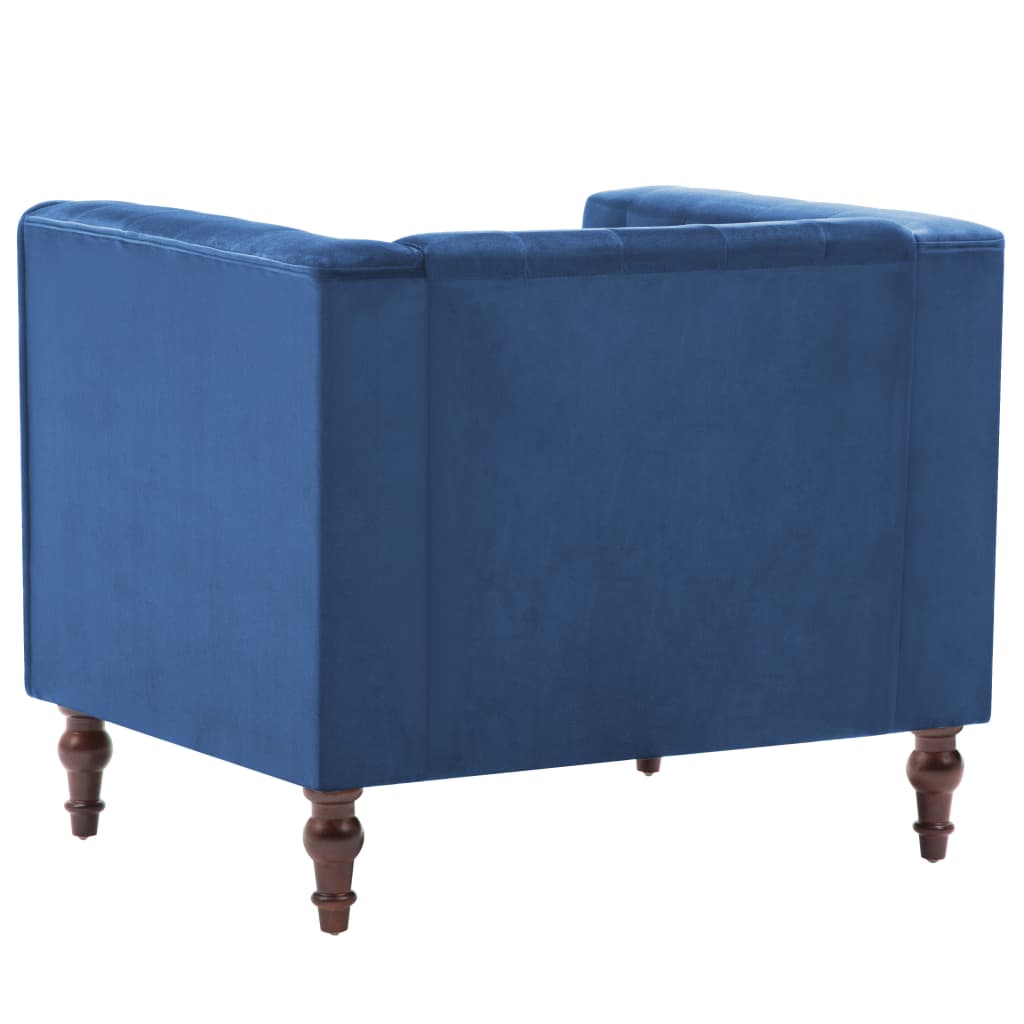 Sessel Blau Samt