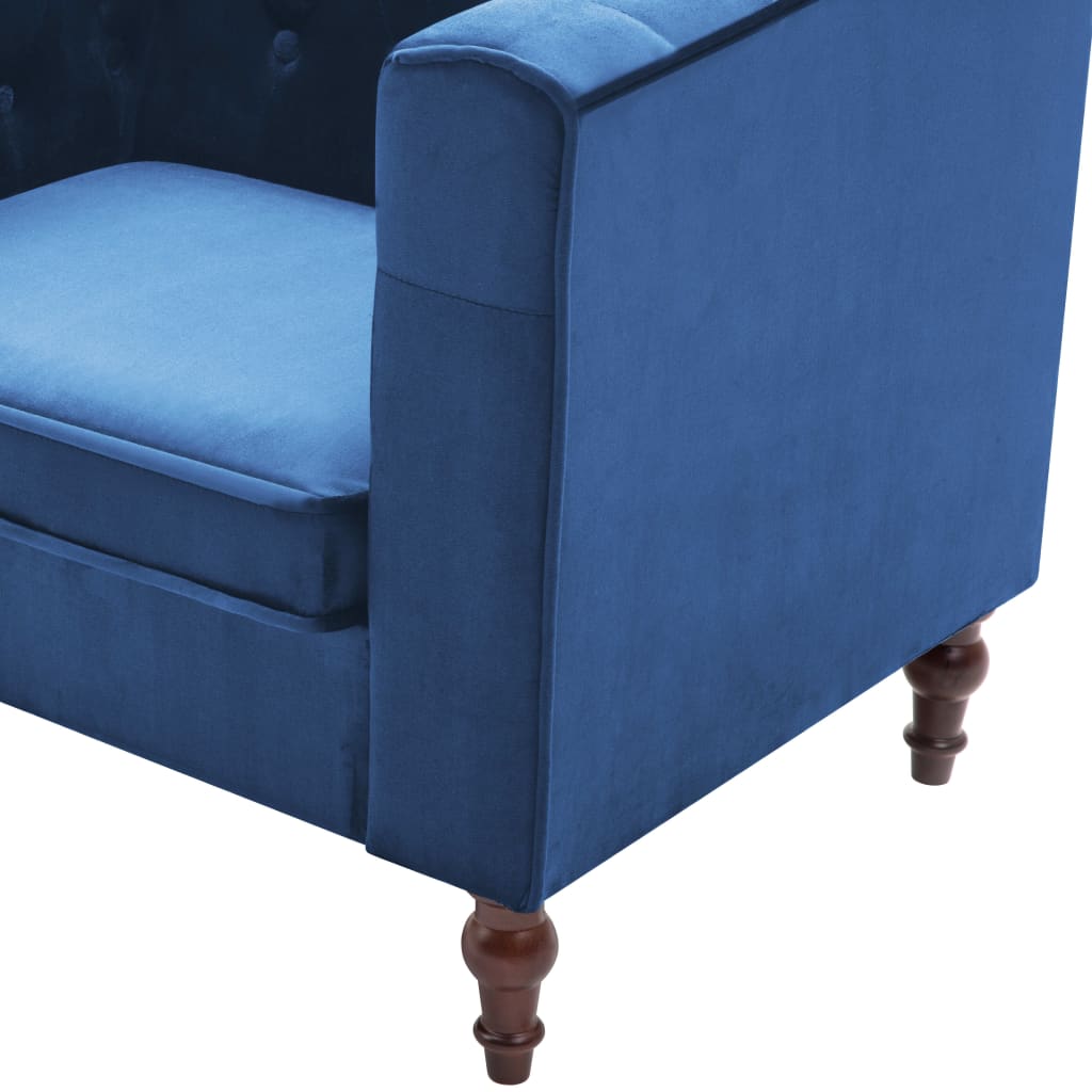 Sessel Blau Samt