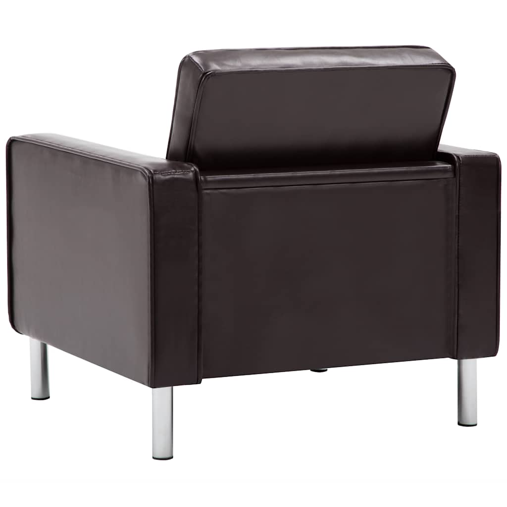 Sessel Braun 75x70x75 cm Kunstleder