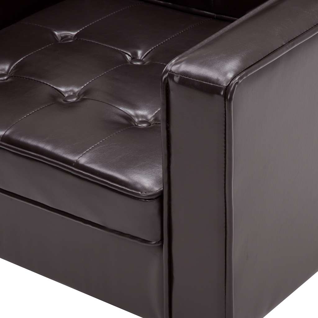 Sessel Braun 75x70x75 cm Kunstleder