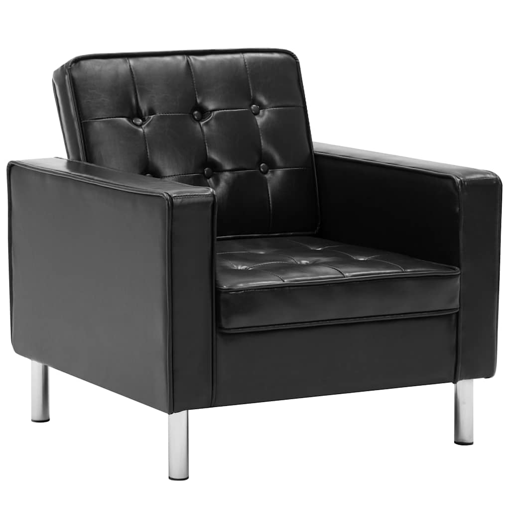 Sessel Schwarz 75x70x75 cm Kunstleder