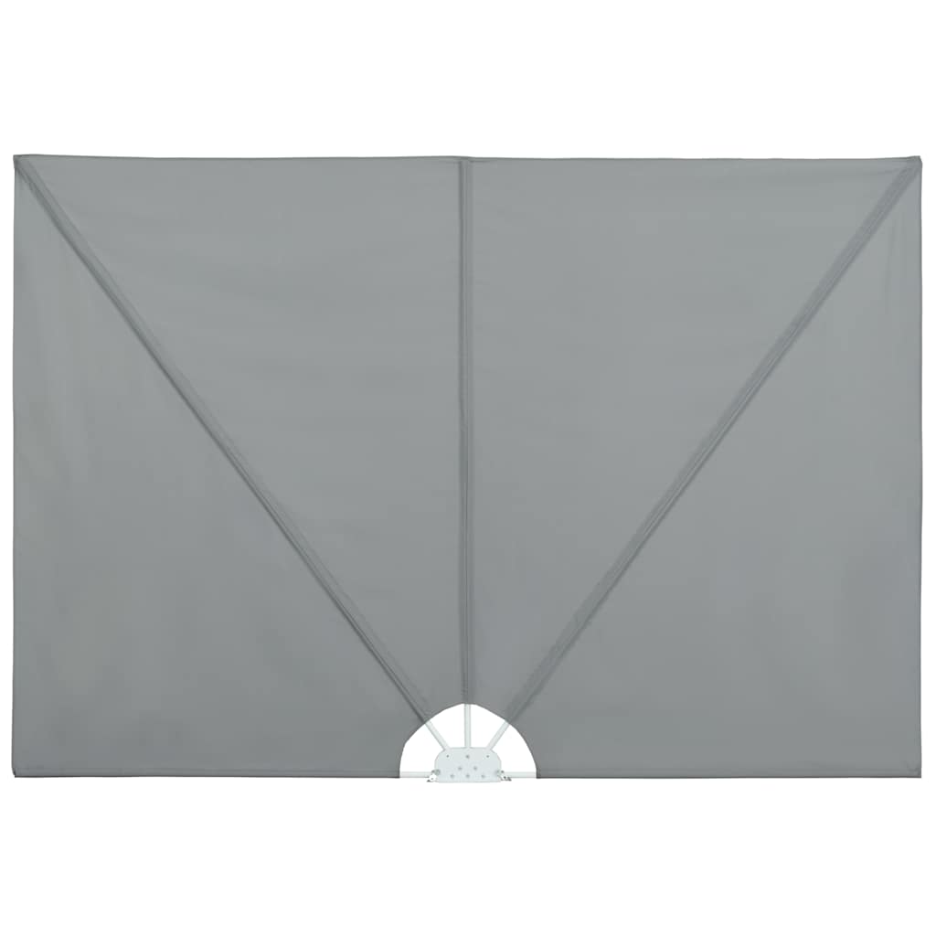 Faltbarer Terrassen-Seitenfächer Grau 240 × 160 cm