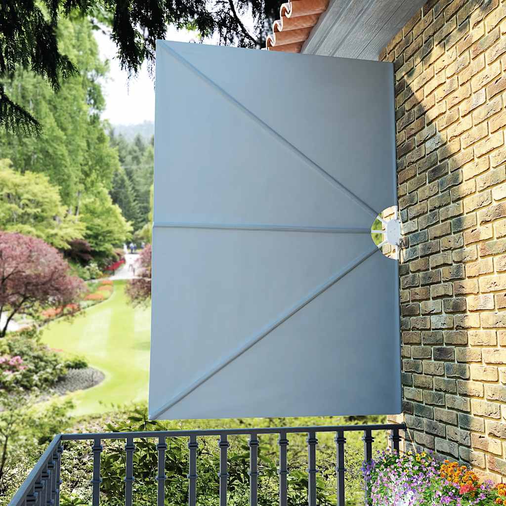 Faltbarer Terrassen-Seitenfächer Grau 240 × 160 cm