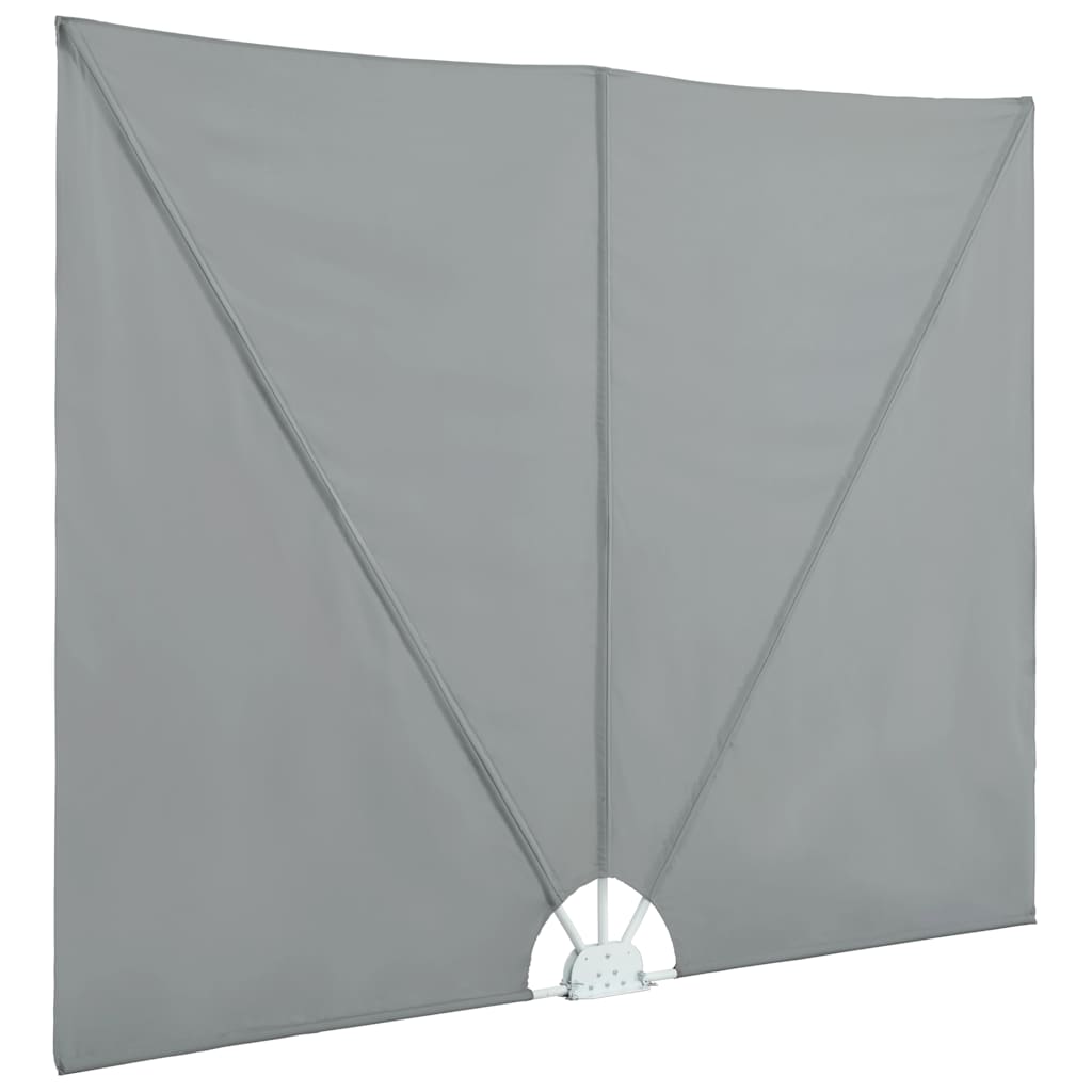 Faltbarer Terrassen-Seitenfächer Grau 240 × 160 cm