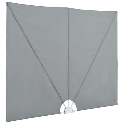 Faltbarer Terrassen-Seitenfächer Grau 300×150 cm
