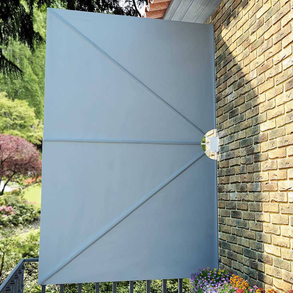 Faltbarer Terrassen-Seitenfächer Grau 300×200 cm