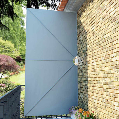 Faltbarer Terrassen-Seitenfächer Grau 400×200 cm