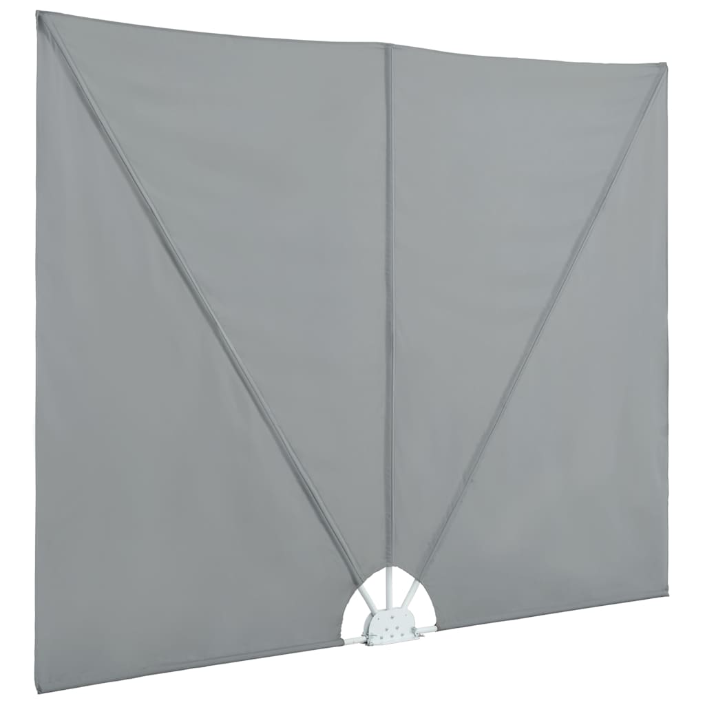 Faltbarer Terrassen-Seitenfächer Grau 400×200 cm