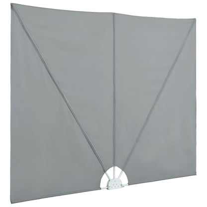 Faltbarer Terrassen-Seitenfächer Grau 400×200 cm