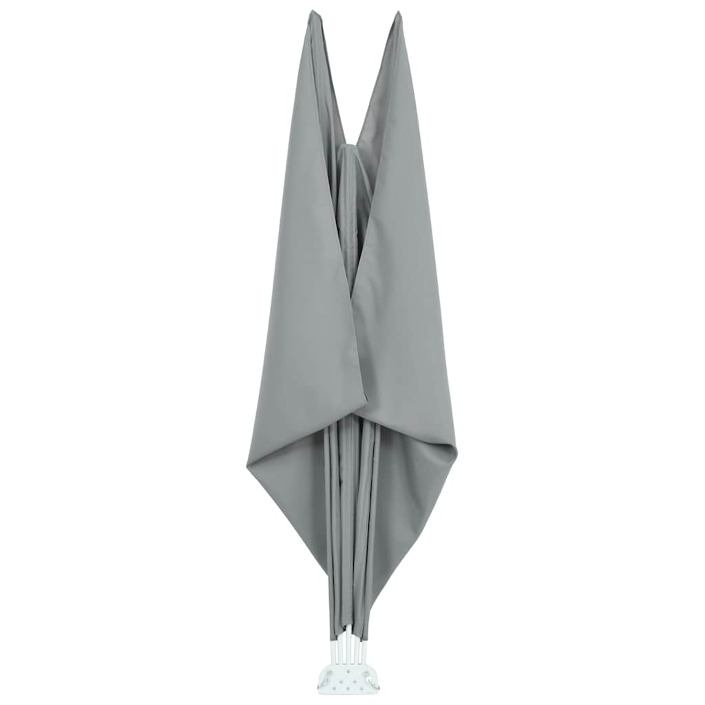 Faltbarer Terrassen-Seitenfächer Grau 400×200 cm