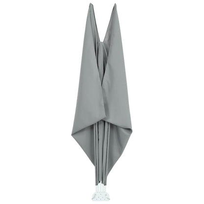 Faltbarer Terrassen-Seitenfächer Grau 400×200 cm