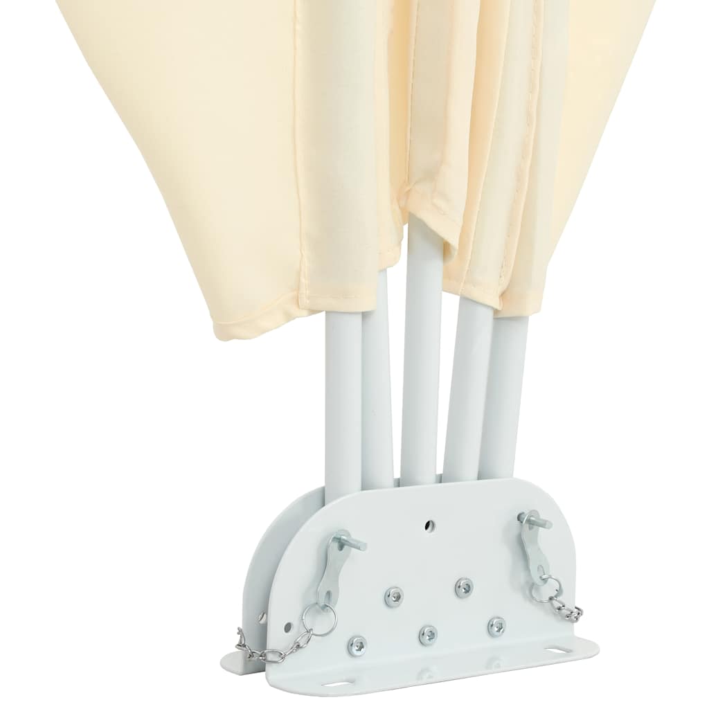 Faltbarer Terrassen-Seitenfächer Creme 240×160 cm