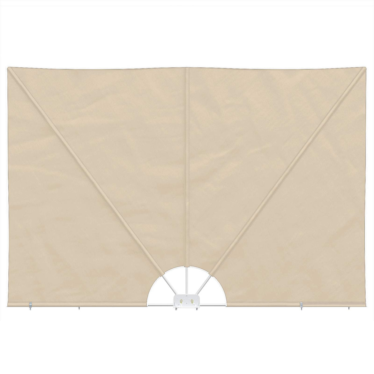 Faltbarer Terrassen-Seitenfächer Creme 400×200 cm