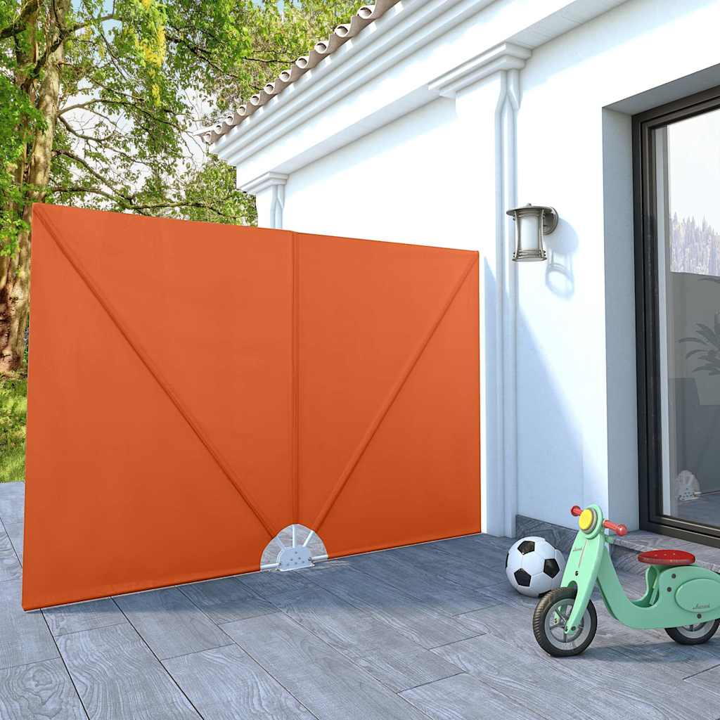 Faltbarer Terrassen-Seitenfächer Terracotta-Rot 240×160 cm